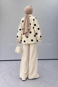 Stone Zippered Neck Long Arm Jacket