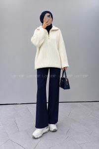 Ecru Turtle Neck Long Arm Jumper