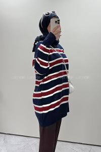 Navy Blue Crew Neck Long Arm Jumper