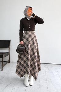Bitter Brown Neckband Long Arm Jumper