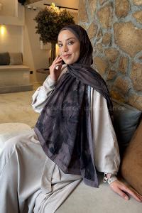 Lamelif Flower Desen Bambu Şal Toprak
