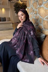 Lamelif Flower Desen Bambu Şal Vişne Çürüğü
