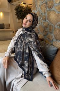 Lamelif Lotus Desen Bambu Şal Soft Yeşil
