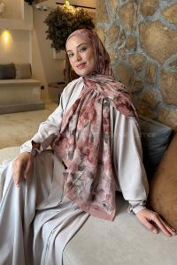 Lamelif Lotus Desen Bambu Şal Yavru Ağzı