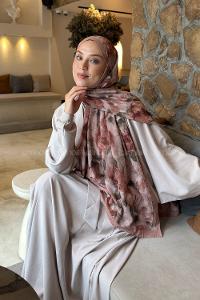 Lamelif Lotus Desen Bambu Şal Yavru Ağzı