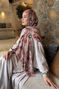 Lamelif Lotus Desen Bambu Şal Yavru Ağzı