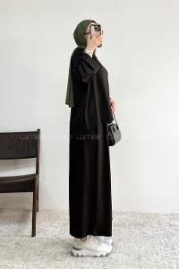 Black Crew Neck Long Arm Without Accessories Regular Trousers Suit