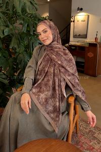 Lamelif Sarmaşık Desen Bambu Şal Soft Yeşil
