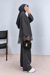 Gray Mock Turtle Neck Long Arm Jumper