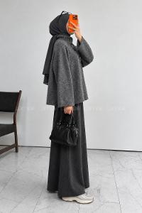 Anthracite Mock Turtle Neck Long Arm Jumper