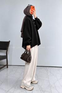 Black Mock Turtle Neck Long Arm Jumper