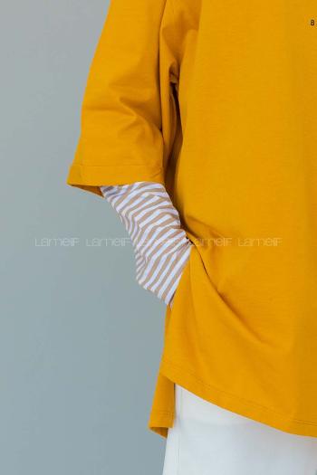 Brown With Milk Medium Crew Neck Long Arm Unprinted Oversleeve