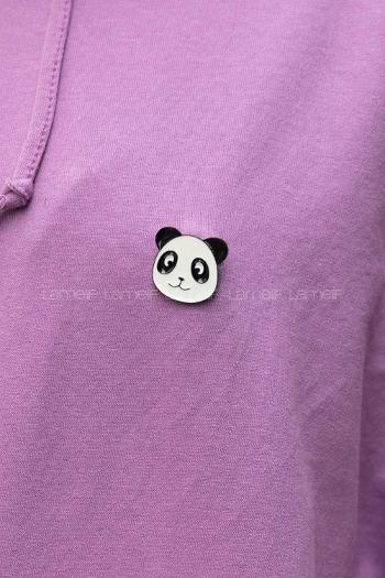 Plum Purple Iron Brooch