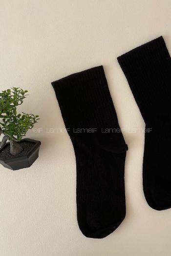Lamelif Kolej Çorap Siyah