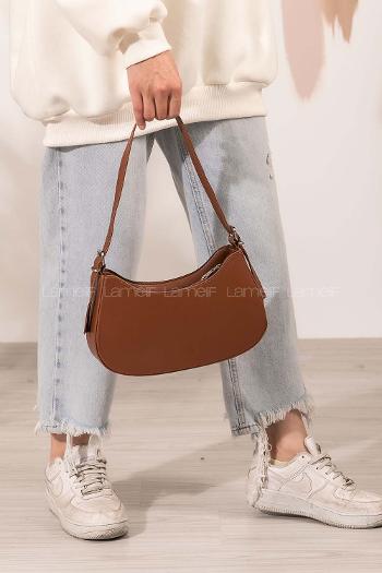 Lamelif Baget Omuz Kadın Çanta Taba