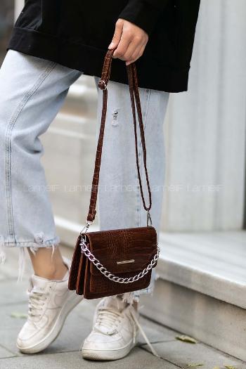 Lamelif Orse Model Aksesuarlı Çanta Taba