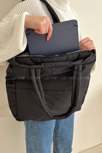 Black Buckle Skin Hand Bag Bag