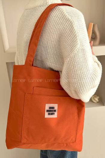 Orange Without Accessories Rope Hand Bag Bag