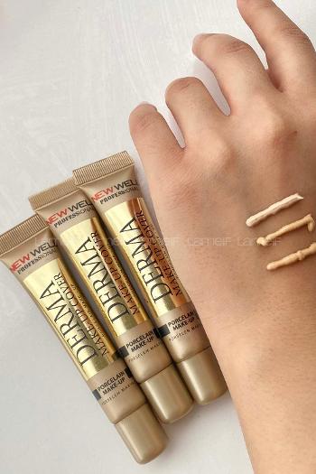 Lamelif NewWell Derma Porcelain Yoğun Kapatıcı Fondöten 01