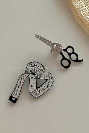 Metallic Gray Iron Brooch