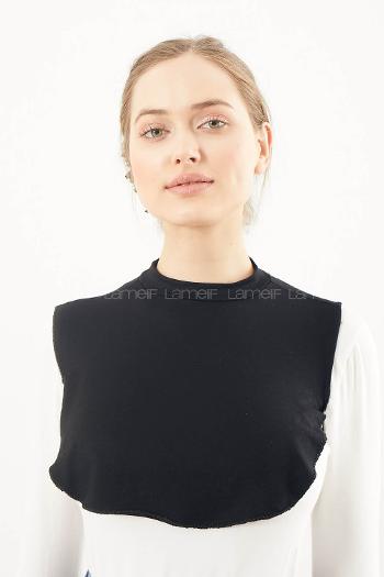 Lamelif Düz Penye Boyunluk Siyah