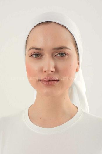 White Powder Combed Fabric Straight Shawl