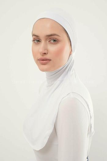 White Combed Fabric Straight Shawl