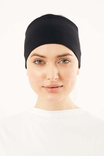 Black Combed Fabric Straight Shawl