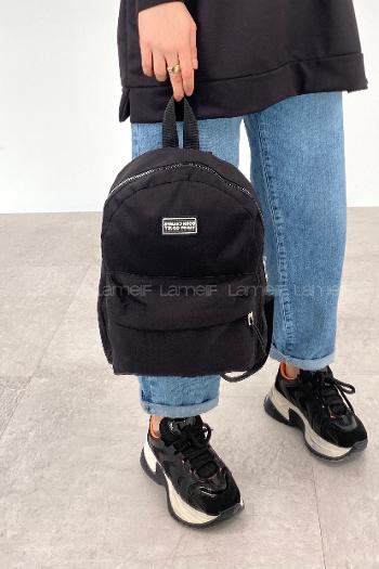Lamelif Cep Detaylı Revivo Spor Sırt Çanta Siyah