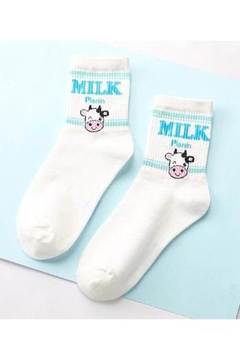 Lamelif Kadın Milk Yazılı Çorap 5 Çift