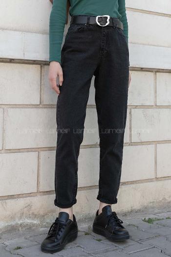 Smoked Denim High Waist 5 Pockets Pants