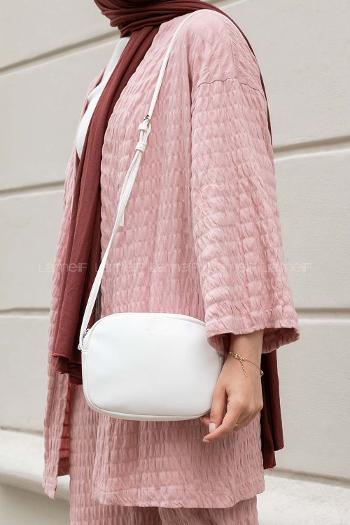 Lamelif Mini Urban Çapraz Askılı Çanta Beyaz