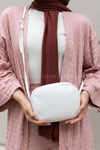 Lamelif Mini Urban Çapraz Askılı Çanta Beyaz