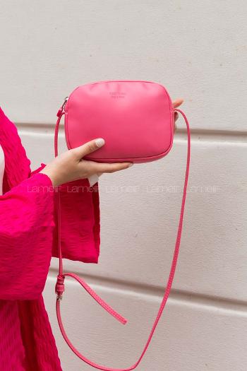 Pink Buckle Skin Hand Bag Bag