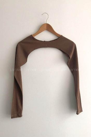 Bitter Brown Medium Crew Neck Long Arm Unprinted Oversleeve