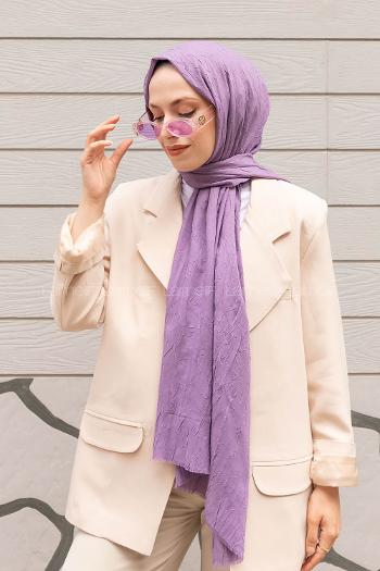 Lilac Cotton Fabric Straight Shawl