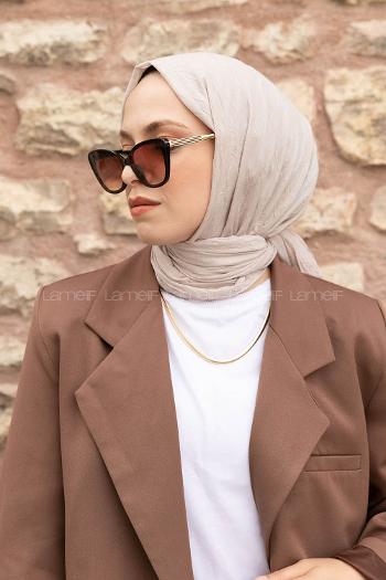 Stone Cotton Fabric Straight Shawl