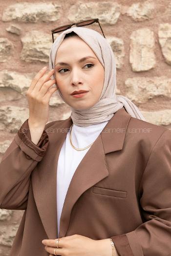 Stone Cotton Fabric Straight Shawl