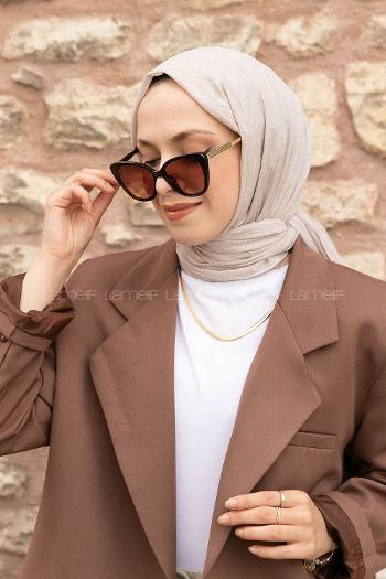 Stone Cotton Fabric Straight Shawl