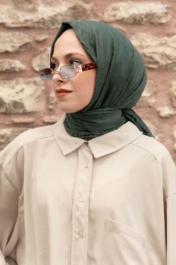 Lamelif Bambu Şal Yaprak Yeşili