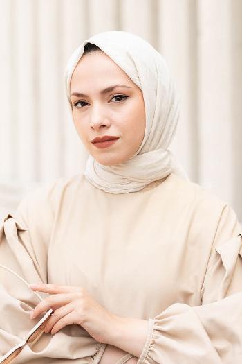 Lamelif Bambu Şal Ekru