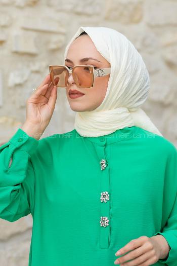 Lamelif Bambu Şal Krem