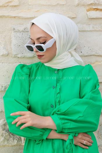 Lamelif Keten Eşarp Kırık Beyaz