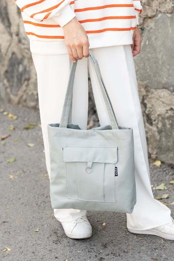 Plum Green Without Accessories Rope Hand Bag Bag