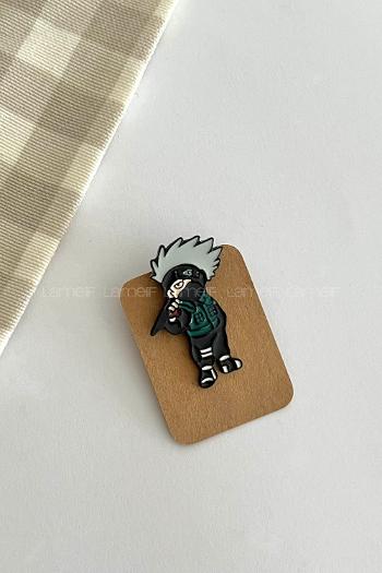 Lamelif Anime Karakter Kakaşhi Demir Broş