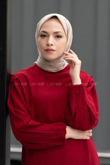 Lamelif Bambu Eşarp Açık Vizon