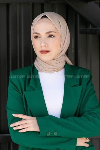 Lamelif Bambu Şal Koyu Taş