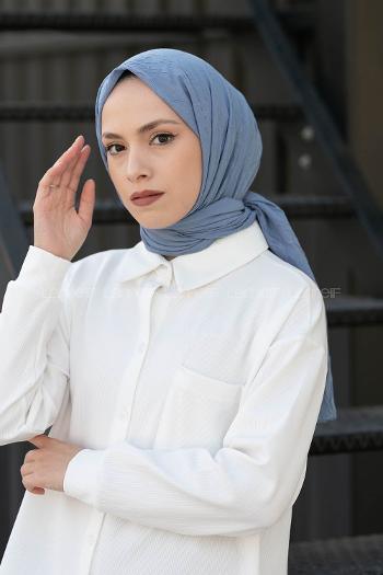 Lamelif Bambu Şal Gök Mavi