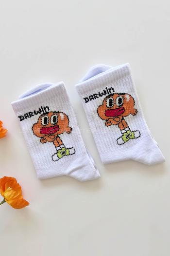 Lamelif Darwin Desenli Kolej Çorap