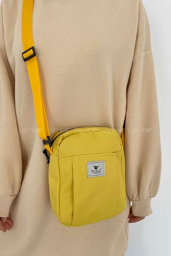 Yellow Without Accessories Rope Hand Bag Bag